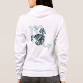 Schorpioen Zodiac blauwe dames zip hoodie (Achterkant)