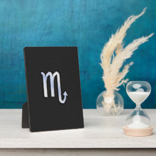 Schorpioen Zodiac chroomachtig teken zwart slangen Fotoplaat