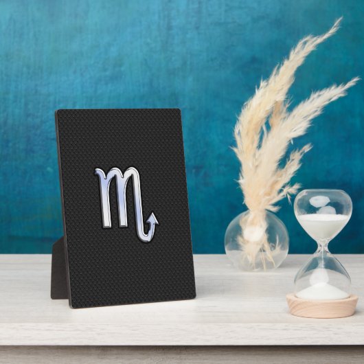 Schorpioen Zodiac chroomachtig teken zwart slangen Fotoplaat (Zijkant)