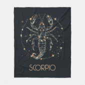 Schorpioen Zodiac Constellation Fleece Deken (Voorkant)