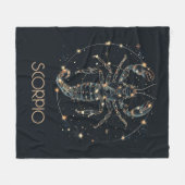 Schorpioen Zodiac Constellation Fleece Deken (Voorkant (Horizontaal))