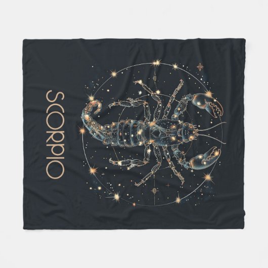 Schorpioen Zodiac Constellation Fleece Deken (Voorkant (Horizontaal))