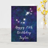 Schorpioen Zodiac Constellation Gelukkige Verjaard Kaart (Gele Bloem)