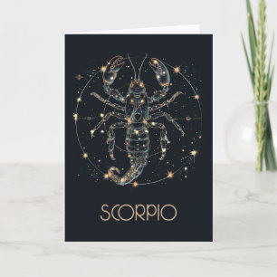 Schorpioen Zodiac Constellation Gevouwen Kaart