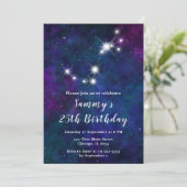 Schorpioen Zodiac Constellation Verjaardagsfeest Kaart (Staand voorkant)