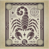 Schorpioen Zodiac Custom-Cut Vinyl Sticker Retro (Voorkant)