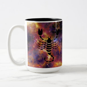 Schorpioen Zodiac Galaxy Design – Mystieke Astrolo Tweekleurige Koffiemok
