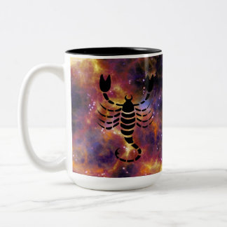 Schorpioen Zodiac Galaxy Design – Mystieke Astrolo Tweekleurige Koffiemok