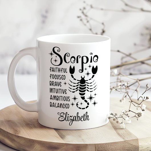 Schorpioen Zodiac Horoscoop Aangepaste naam Koffiemok