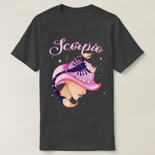Schorpioen Zodiac Horoscoop Teken Verjaardag Tarot T-shirt (Design voorkant)