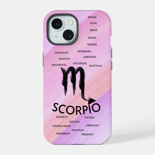 Schorpioen Zodiac Horoscoop Traits Girls iPhone 15 Case (Achterkant)