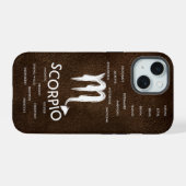 Schorpioen Zodiac Horoscoop Traits Guys iPhone 15 Case (Achterkant horizontaal)