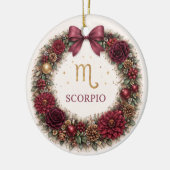 Schorpioen Zodiac Kerst Ornament – Diepe Winter Fl (Links)