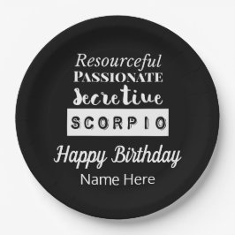 Schorpioen Zodiac Leuke Kenmerken Verjaardag Papieren Bordje