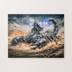 Schorpioen Zodiac met Krijger en Grote Mechanische Legpuzzel