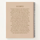 Schorpioen Zodiac Minimalist Elegant Astrologisch Notitieboek (Achterkant)
