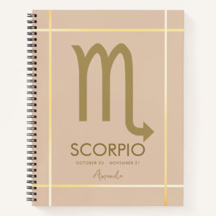 Schorpioen Zodiac Minimalist Elegant Astrologisch Notitieboek