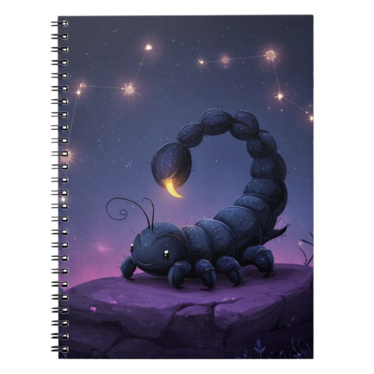 Schorpioen Zodiac Notitieboek - Schattigee hemelsc (Voorkant)