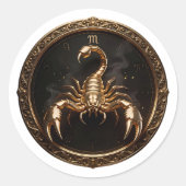 Schorpioen Zodiac Schorpioen Ronde Sticker (Voorkant)