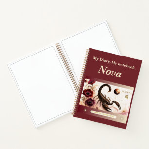 Schorpioen Zodiac Schrijfboek/Agenda – Art Nouveau Notitieboek