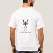 Schorpioen Zodiac Sign - Passie & Relatie T-shirt (Achterkant)