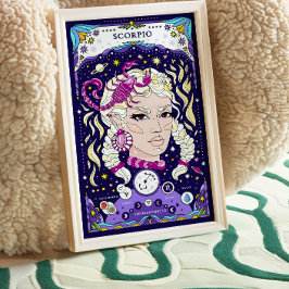 Schorpioen Zodiac Sign Poster - Intense en Water