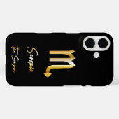 Schorpioen Zodiac Sign, Zwart & Goud Case-Mate iPhone Case (Achterkant (horizontaal))