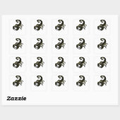 Schorpioen Zodiac Silhouet Vierkante Sticker (Vel)