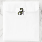 Schorpioen Zodiac Silhouet Vierkante Sticker (Tas)
