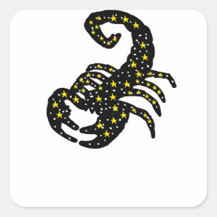 Schorpioen Zodiac Silhouet Vierkante Sticker