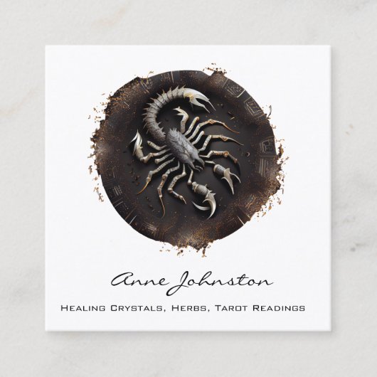 Schorpioen Zodiac Square Visitekaartje (Voorkant)