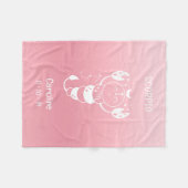 Schorpioen Zodiac Sternaam Geboortedatum Roze Baby Fleece Deken (Voorkant (Horizontaal))