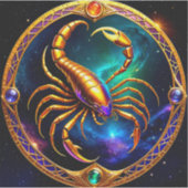 Schorpioen Zodiac Stickers, Hemelse Zodiac Sticker (Voorkant)