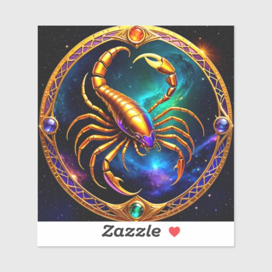 Schorpioen Zodiac Stickers, Hemelse Zodiac Sticker (Vel)