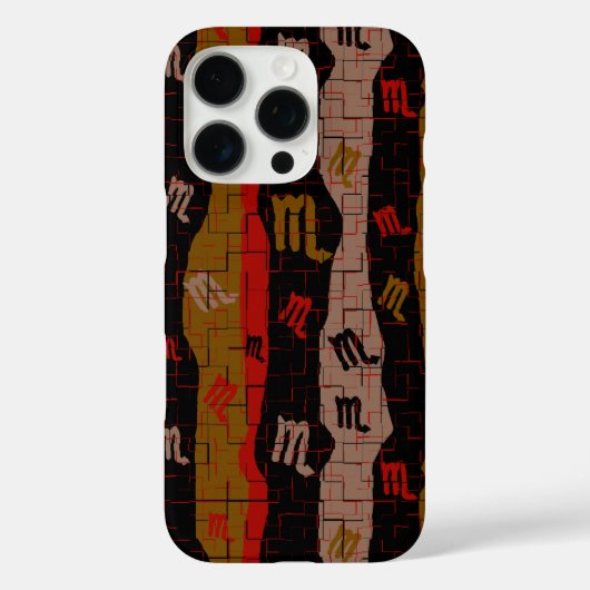 Schorpioen Zodiac Stripes Case-Mate iPhone Case (Achterkant)