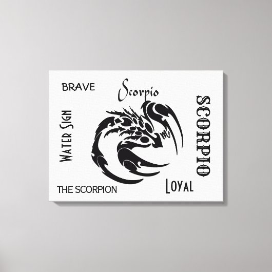 Schorpioen Zodiac Symbool Canvas Afdruk (Voorkant)