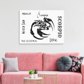 Schorpioen Zodiac Symbool Canvas Afdruk (Insitu (Woonkamer))