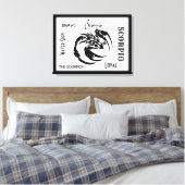 Schorpioen Zodiac Symbool Canvas Afdruk (Insitu (Slaapkamer))