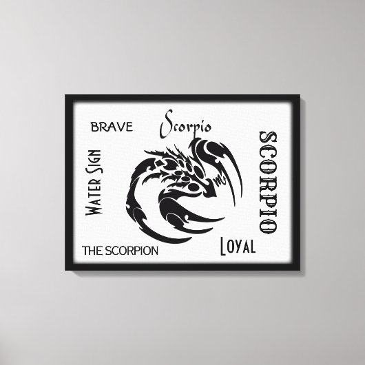 Schorpioen Zodiac Symbool Canvas Afdruk (Voorkant)