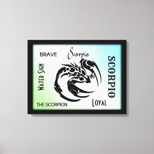 Schorpioen Zodiac Symbool Canvas Afdruk (Voorkant)