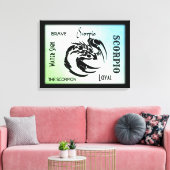 Schorpioen Zodiac Symbool Canvas Afdruk (Insitu (Woonkamer))