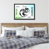 Schorpioen Zodiac Symbool Canvas Afdruk (Insitu (Slaapkamer))