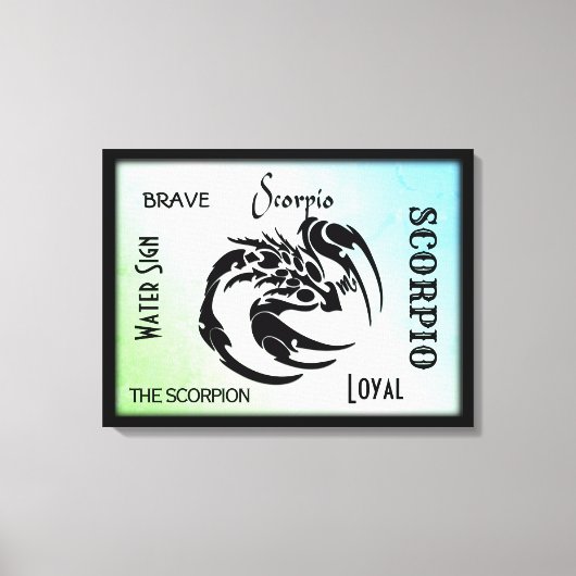 Schorpioen Zodiac Symbool Canvas Afdruk (Voorkant)