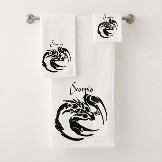 Schorpioen Zodiac Symbool en Teken Bad Handdoek (Insitu)