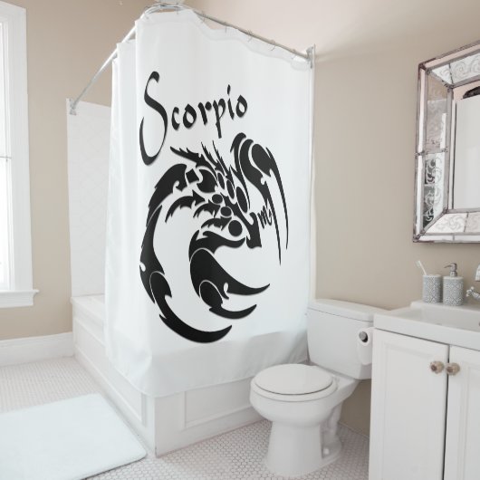 Schorpioen Zodiac Symbool en Teken Douchegordijn (In situ)