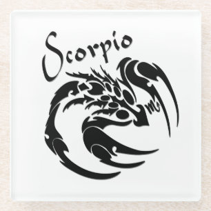 Schorpioen Zodiac Symbool en Teken Glazen Onderzetter