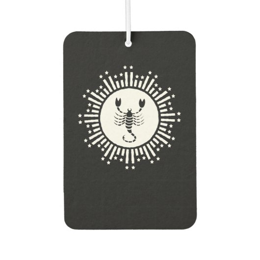 Schorpioen Zodiac Symbool met Stralende Starburst Luchtverfrisser (Voorkant)