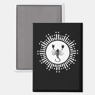 Schorpioen Zodiac Symbool met Stralende Steruitbar Magneet