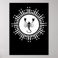 Schorpioen Zodiac Symbool met Stralende Steruitbar