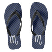 Schorpioen Zodiac Symbool Navyblauw Koolstofvezel  Teenslippers (Voetbed)